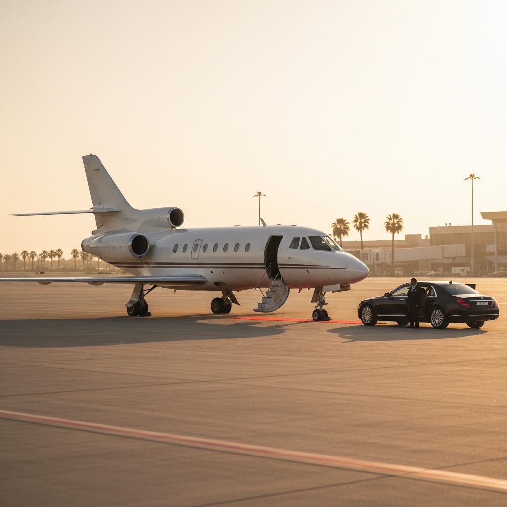 Dassault Falcon 20/200, Ready for boarding, illustrative image