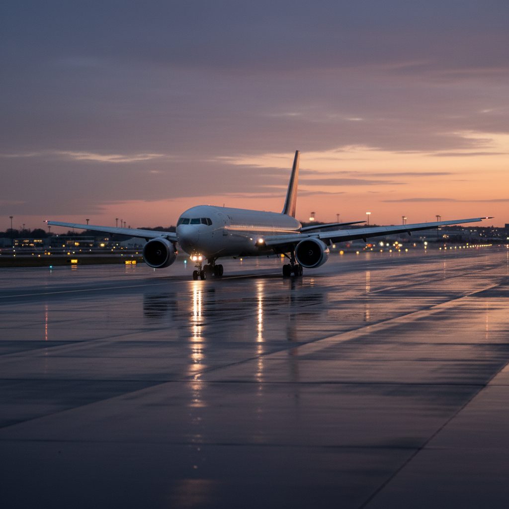 Boeing 767-400, On the runway, illustrative image