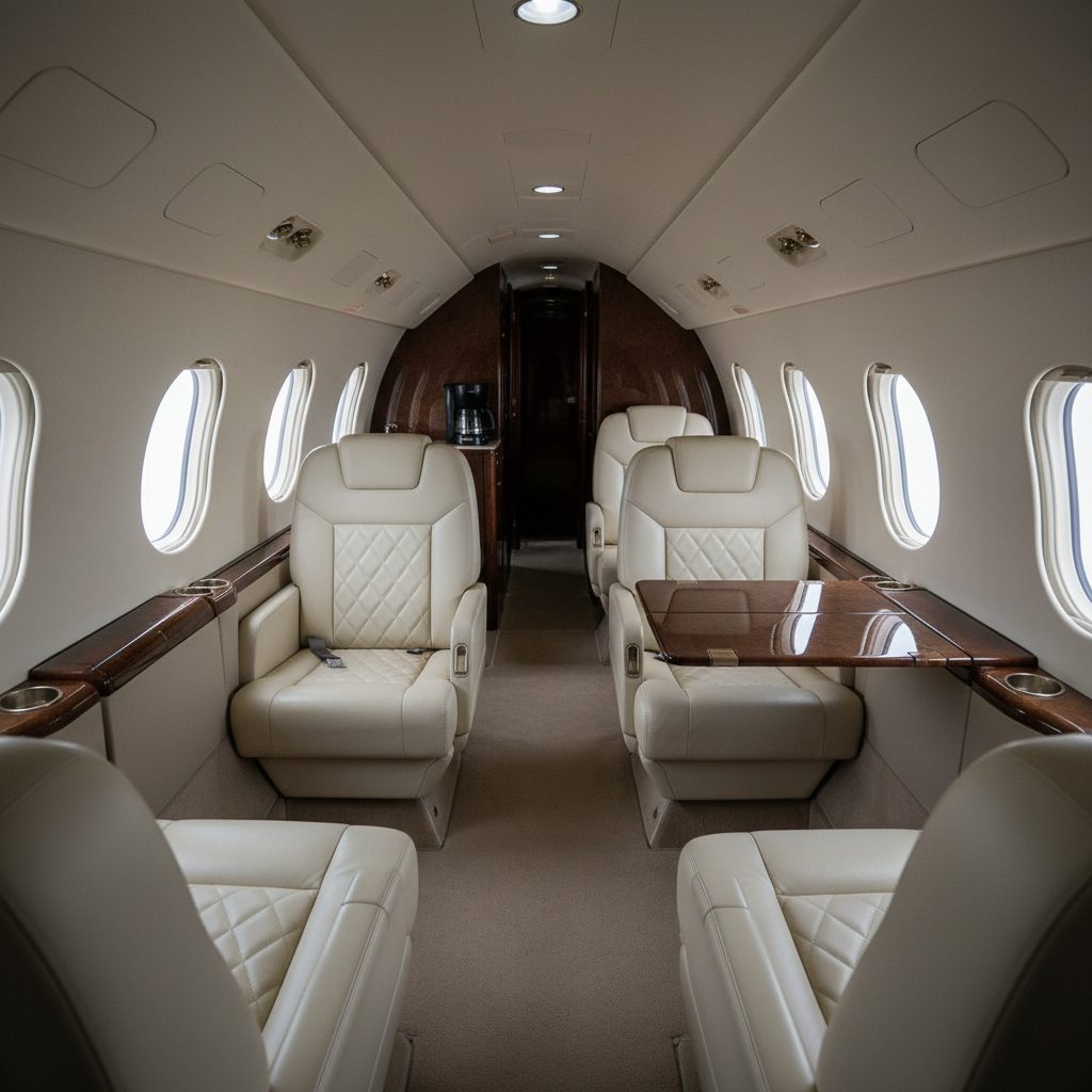Bombardier Learjet 31, Private cabin, illustrative image