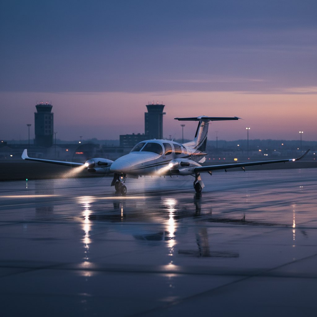 Diamond DA62, On the runway, illustrative image