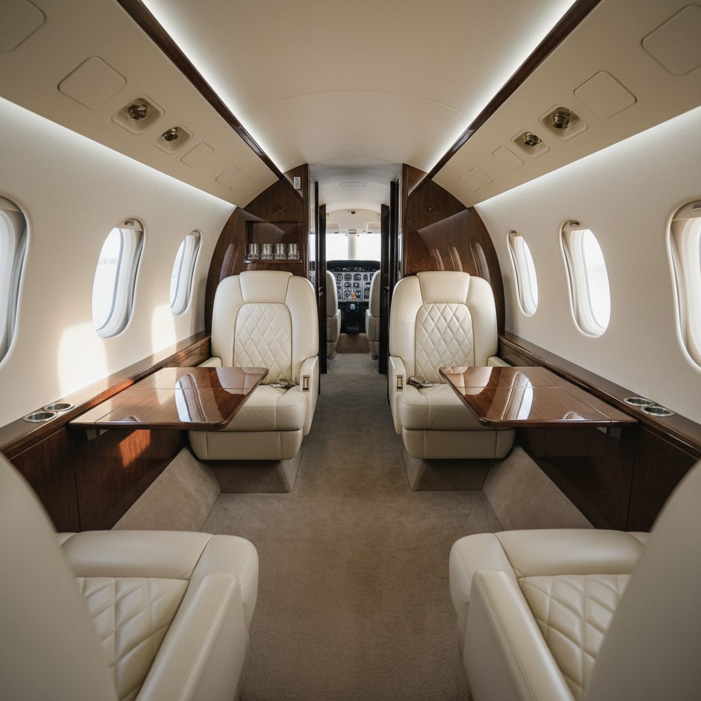 Beechcraft Queen Air, Private cabin, illustrative image