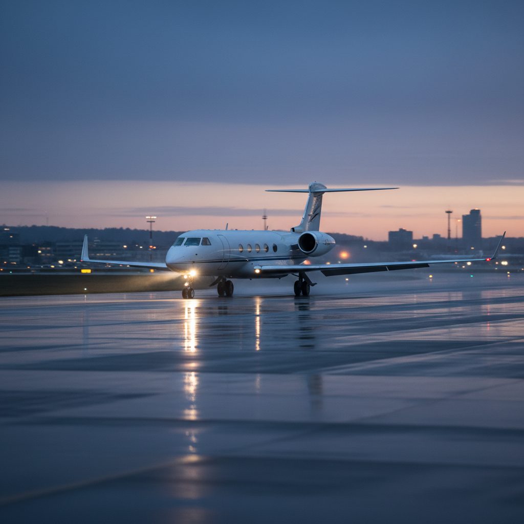 Gulfstream GIII, On the runway, illustrative image