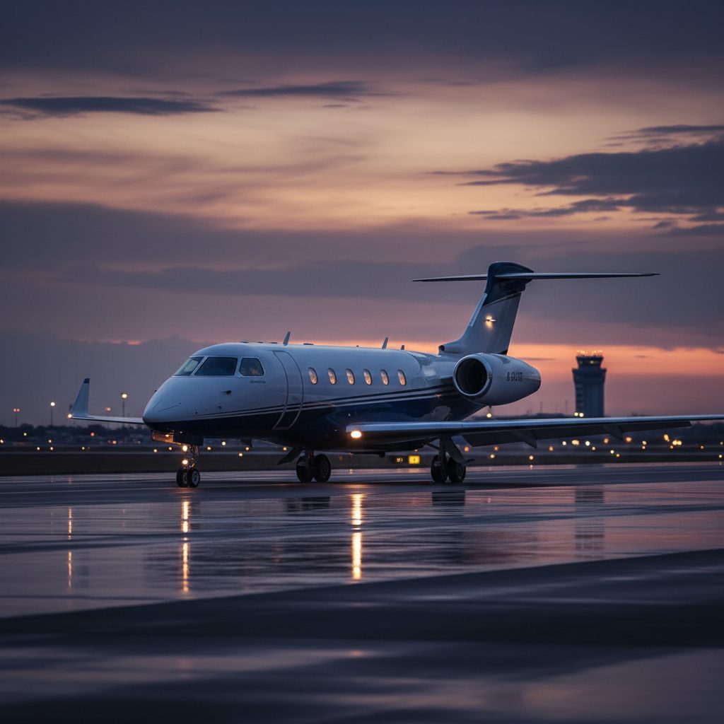 Gulfstream G280, On the runway, illustrative image