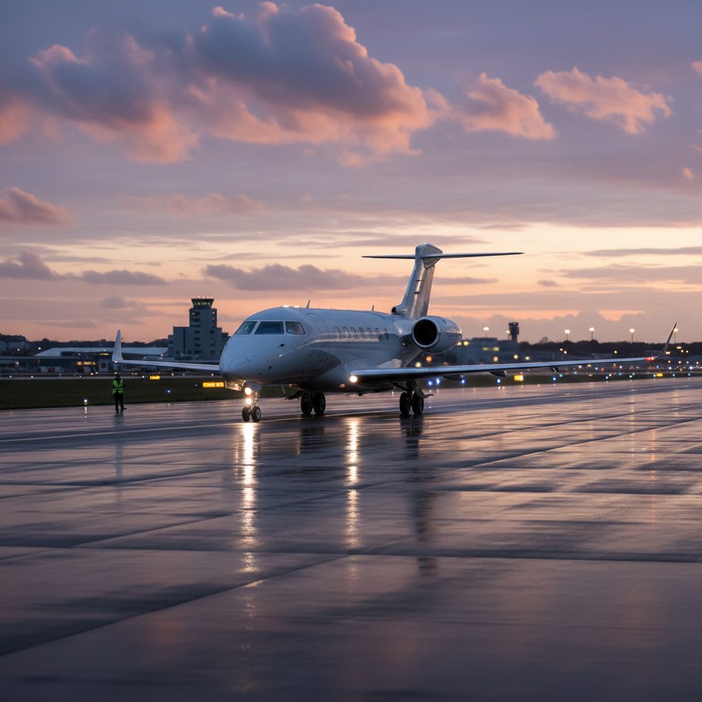 Embraer Legacy 500, On the runway, illustrative image