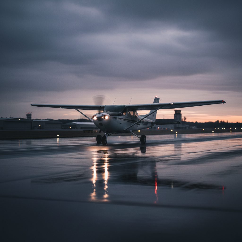 Cessna 206, On the runway, illustrative image