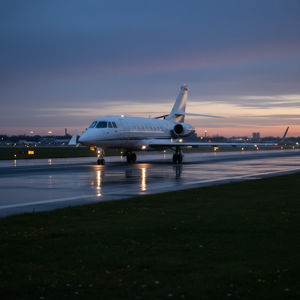 Dassault Falcon 7X, On the runway, illustrative image