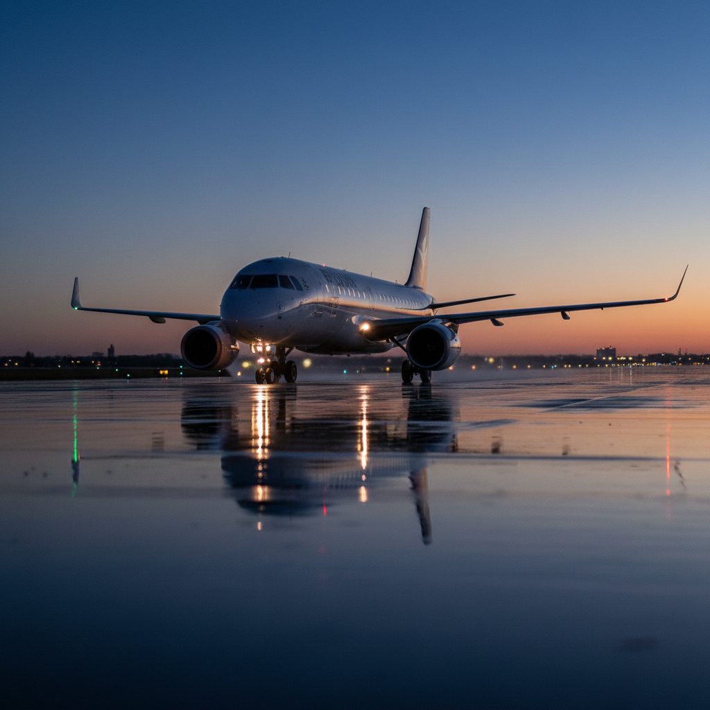 Embraer EMB 190, On the runway, illustrative image