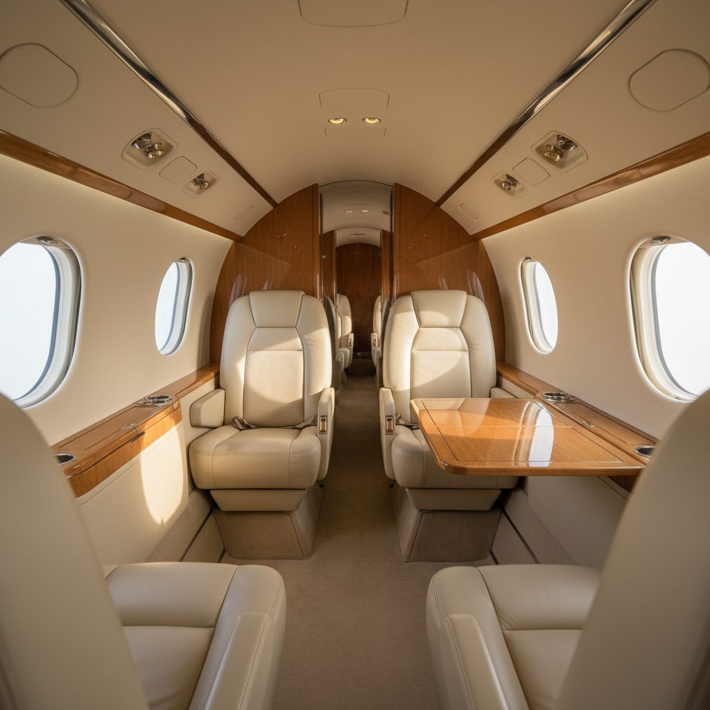 Piaggio P180 Avanti, Private cabin, illustrative image