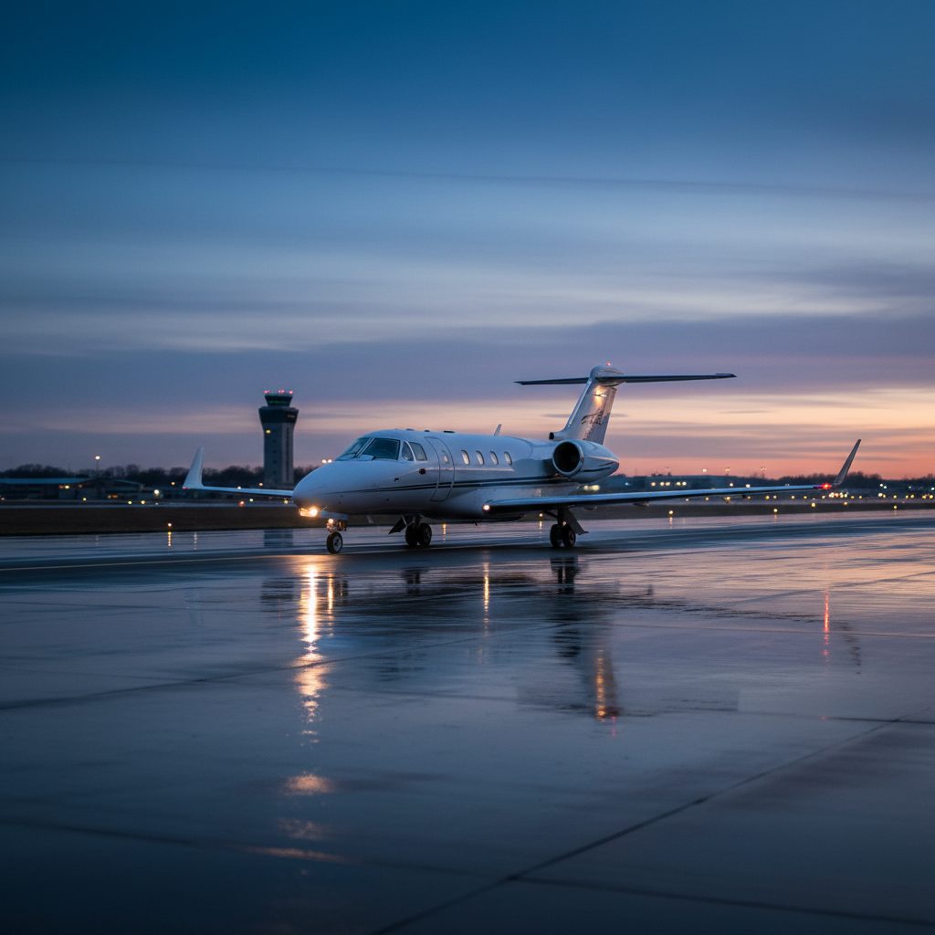 Cessna Citation VII, On the runway, illustrative image