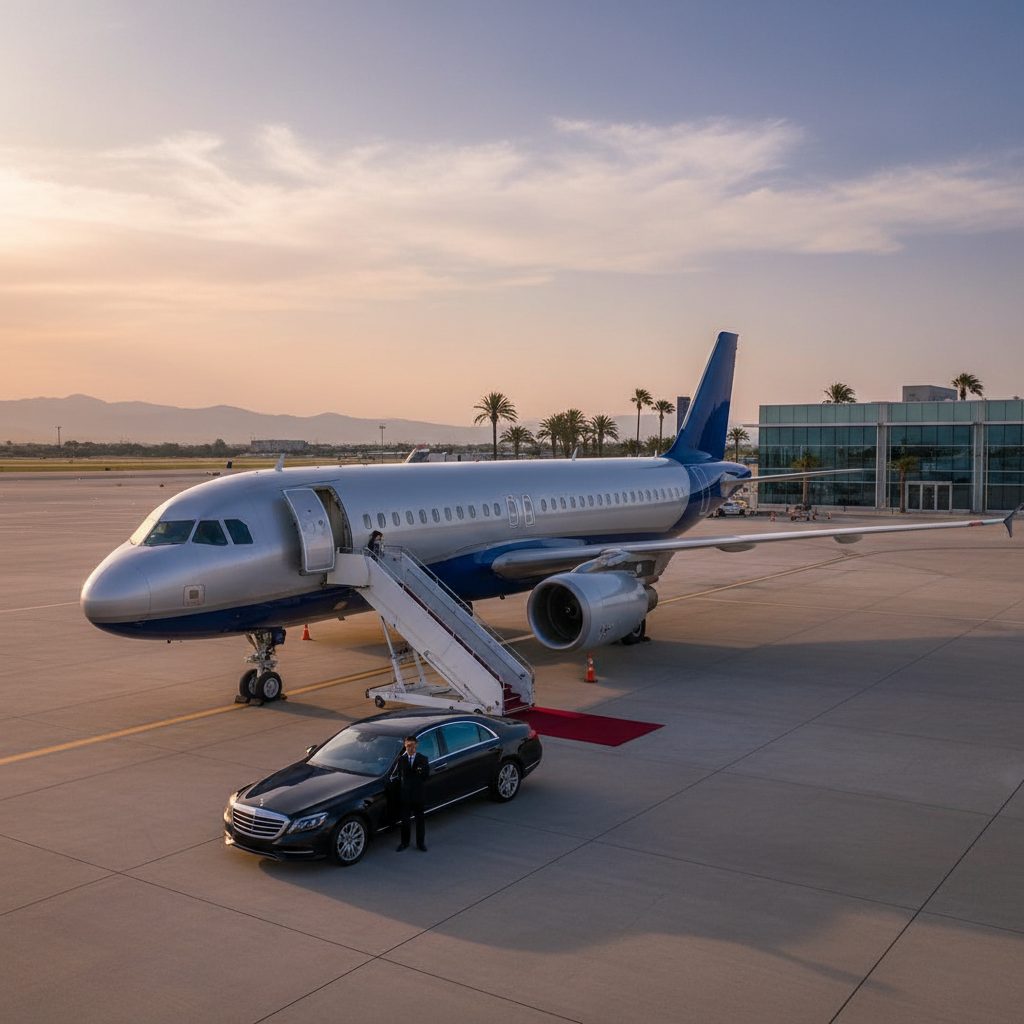Airbus A320 Prestige Corporate Jet, Ready for boarding, illustrative image
