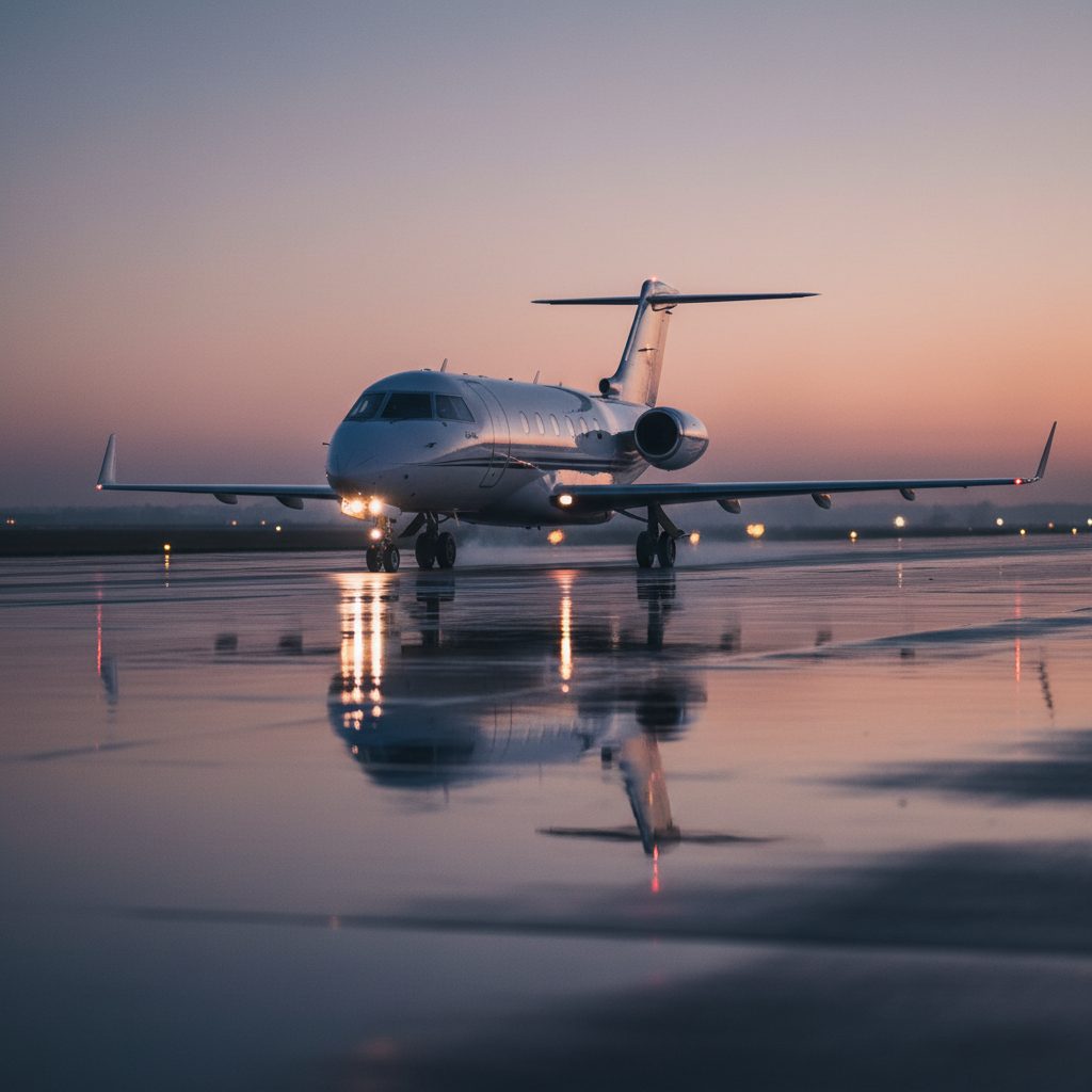 BAe Avro Business Jet, On the runway, illustrative image