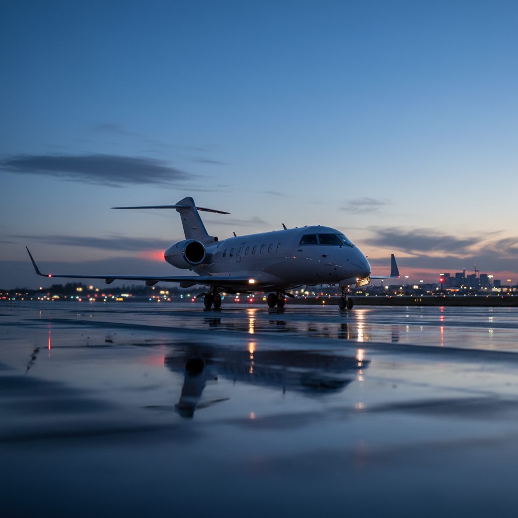 Bombardier Challenger 350, On the runway, illustrative image