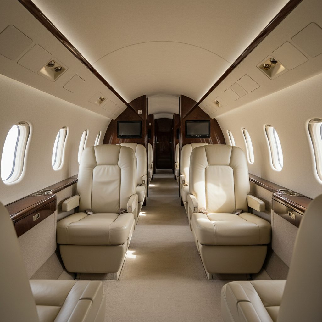 Fokker F100, Private cabin, illustrative image