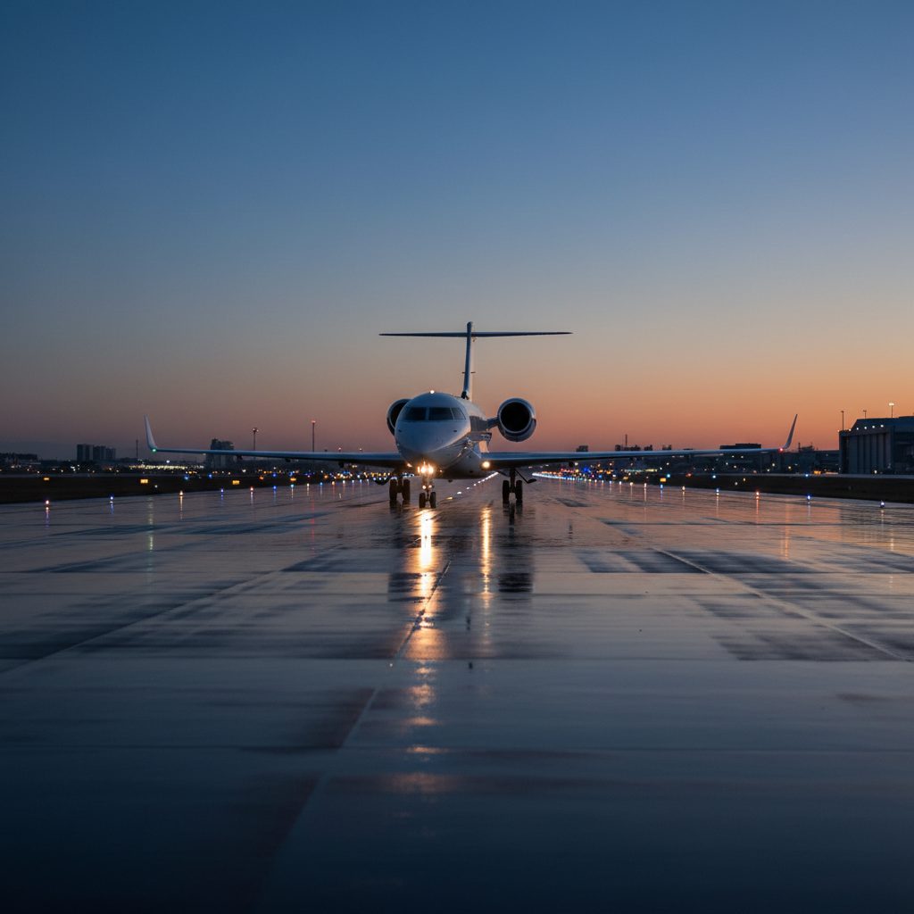 Embraer Lineage 1000, On the runway, illustrative image