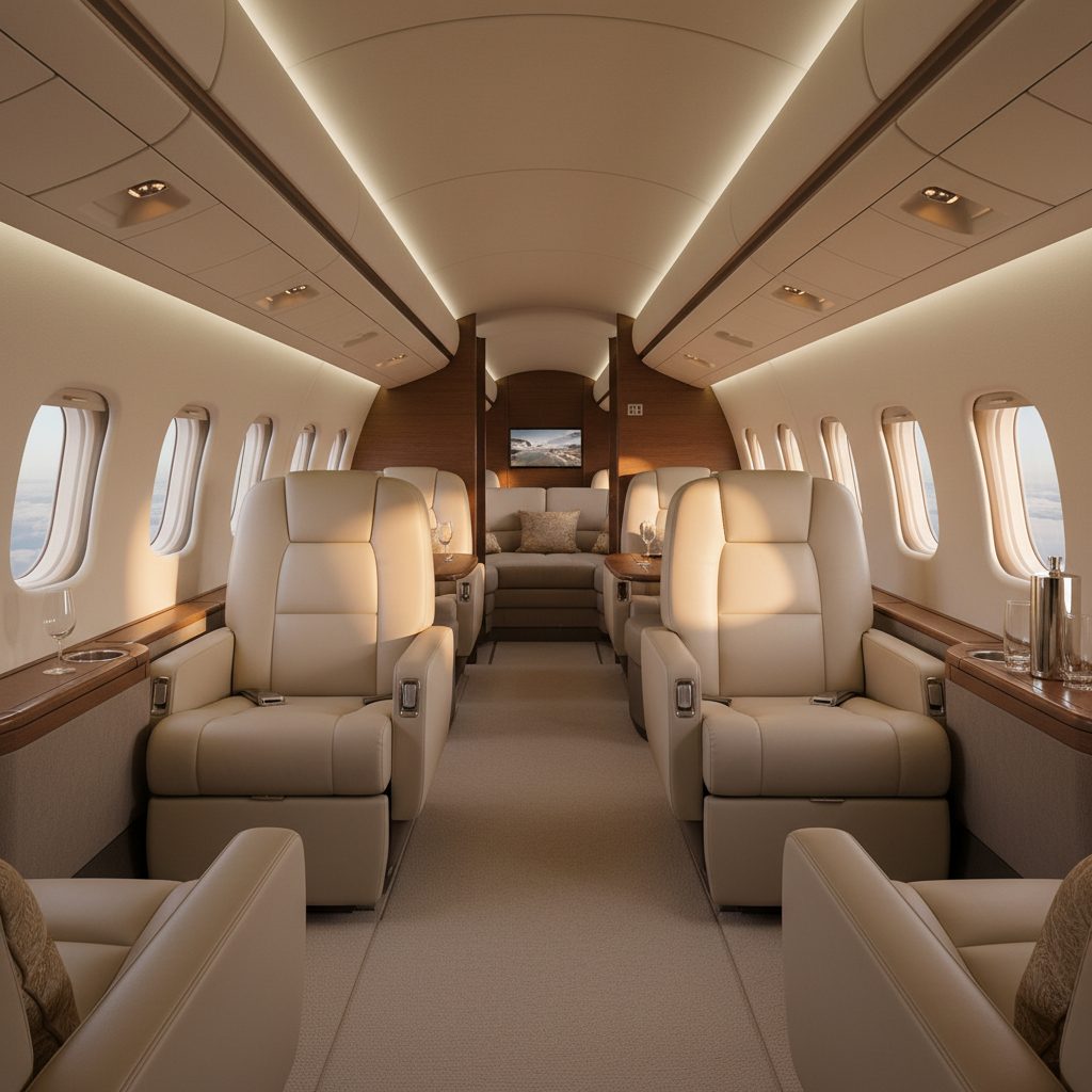 Boeing 737 Business Jet, Private cabin, illustrative image