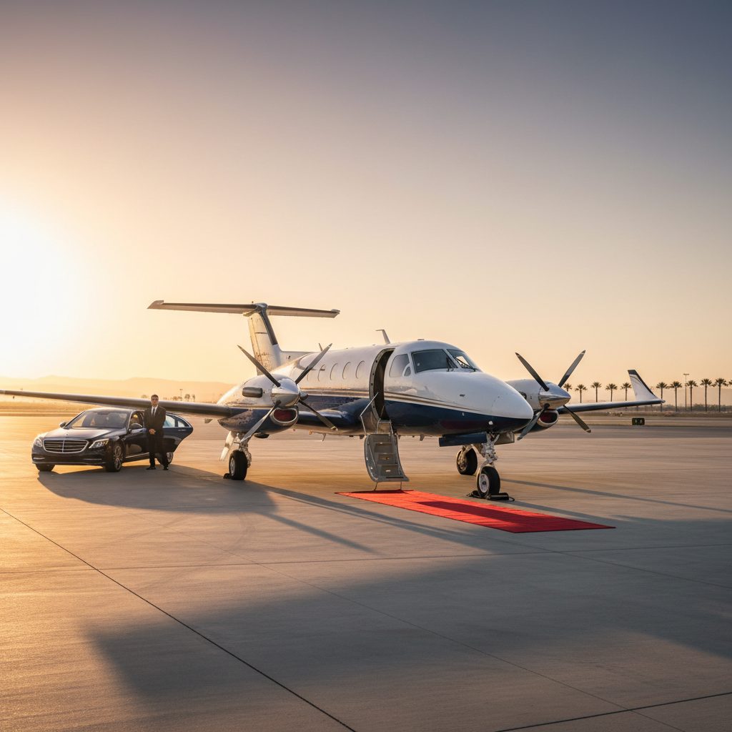 Piper PA-42 Cheyenne, Ready for boarding, illustrative image