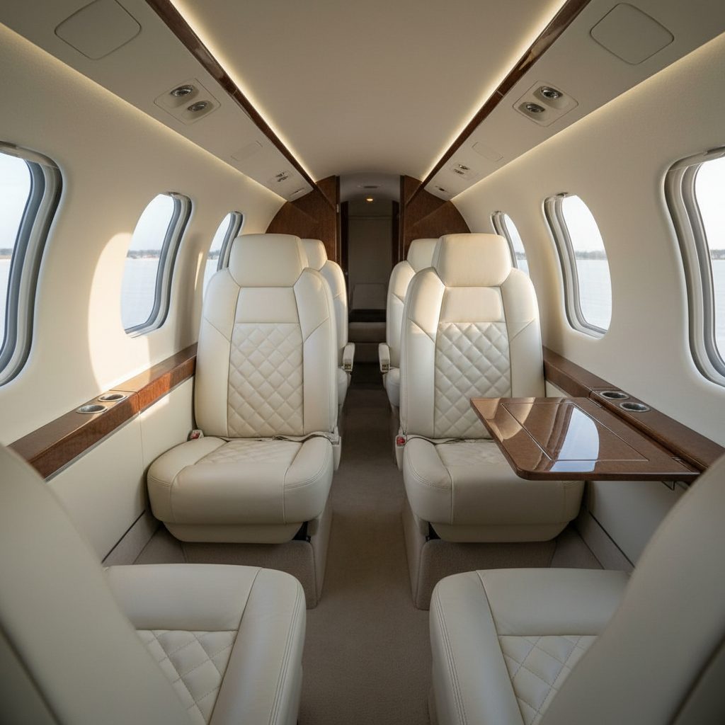 Diamond DA42 Twin Star, Private cabin, illustrative image