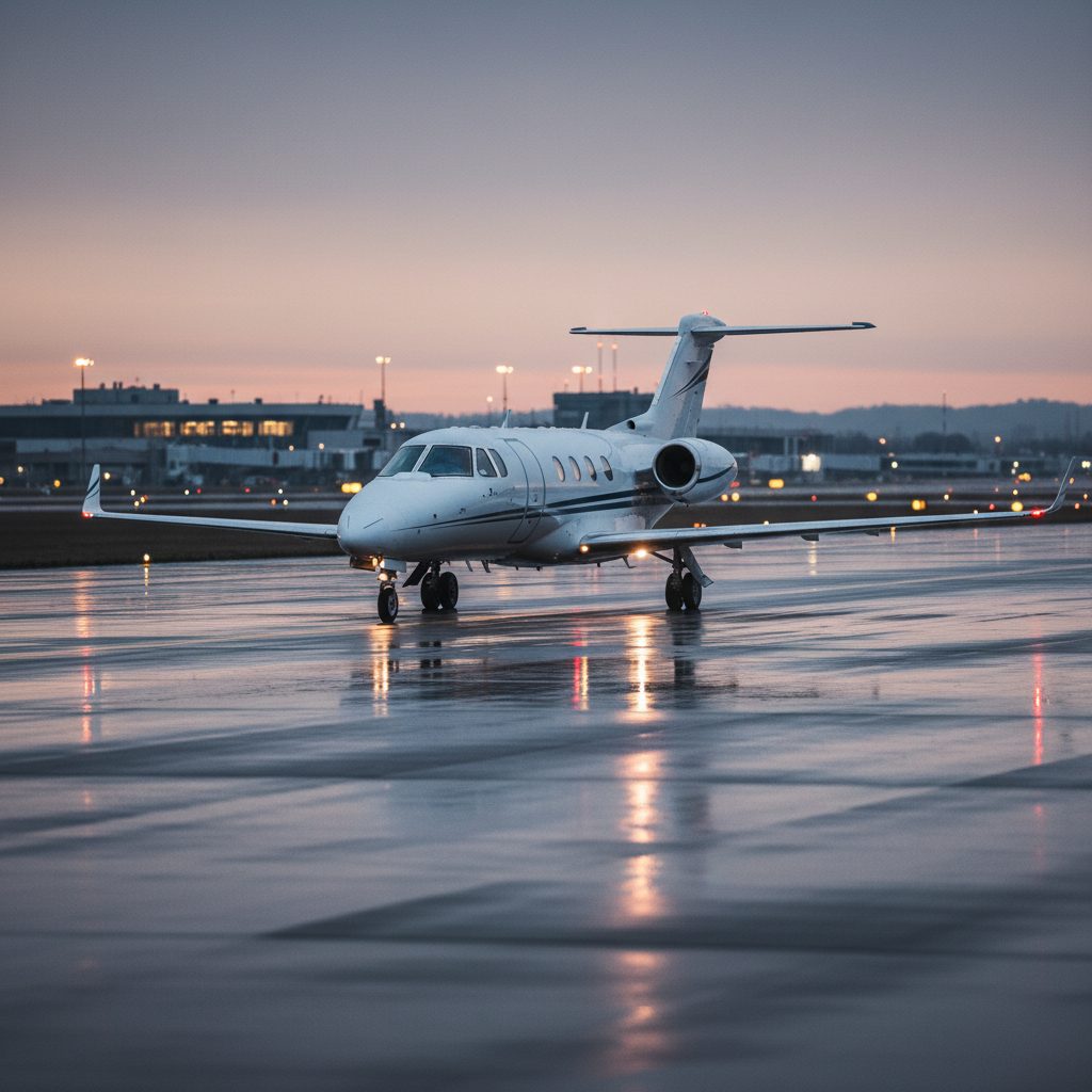Hawker Beechjet 400, On the runway, illustrative image