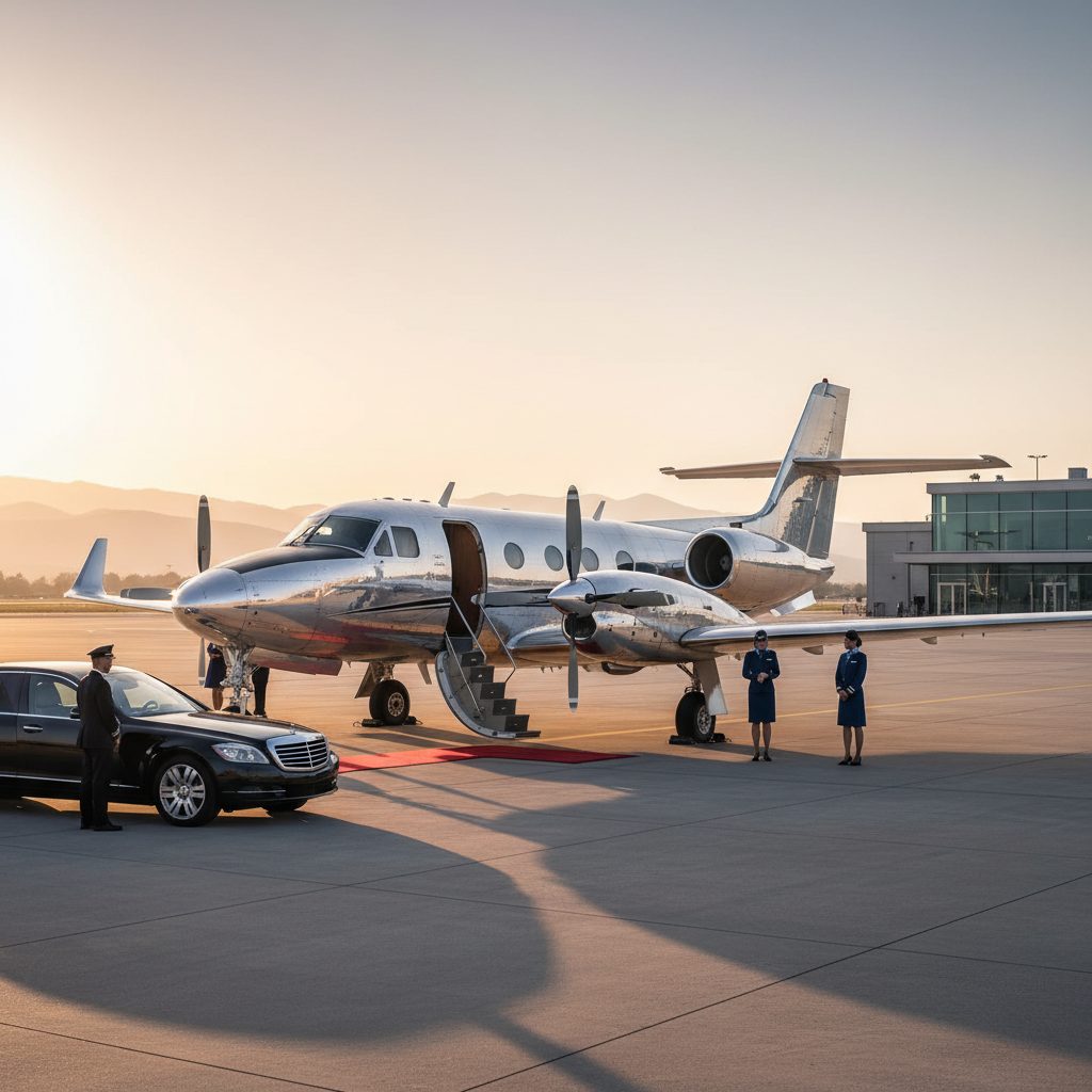 Beechcraft Queen Air, Ready for boarding, illustrative image