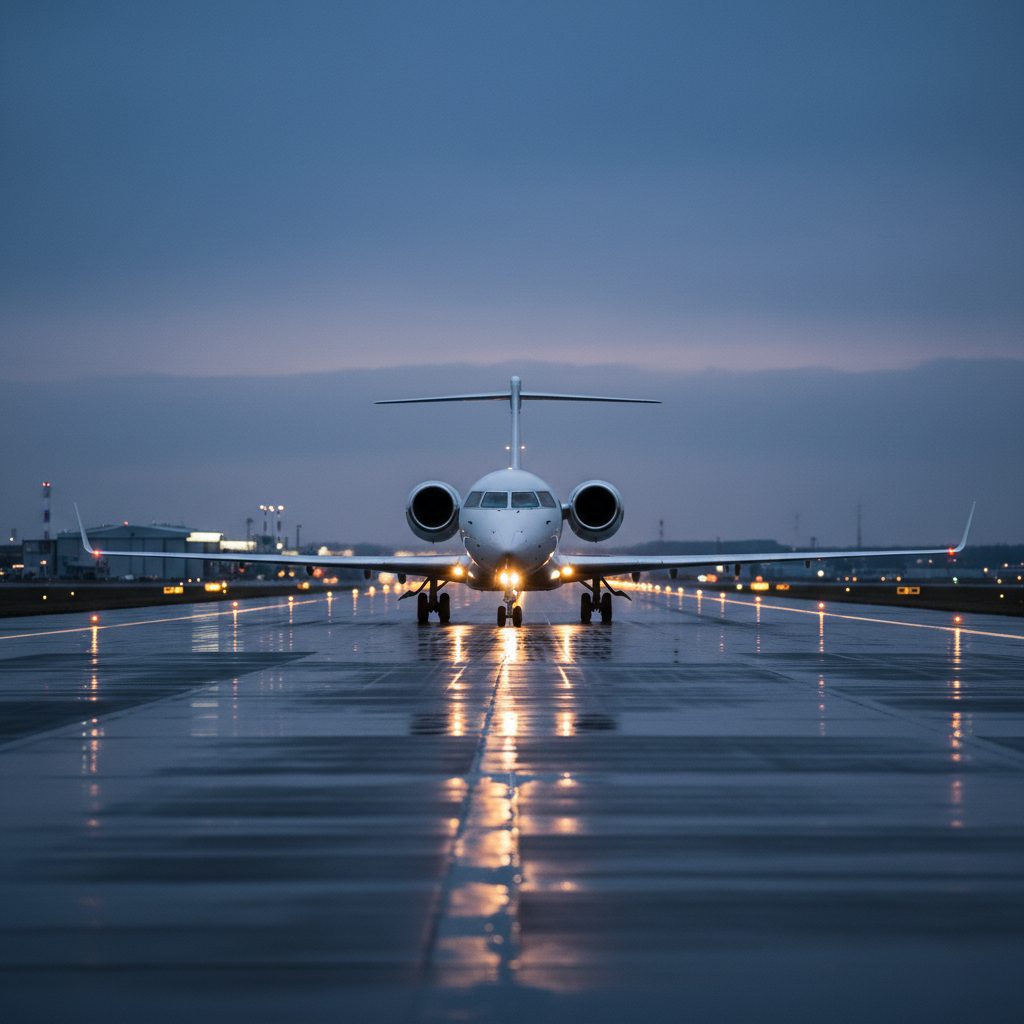 Bombardier Global 5000, On the runway, illustrative image