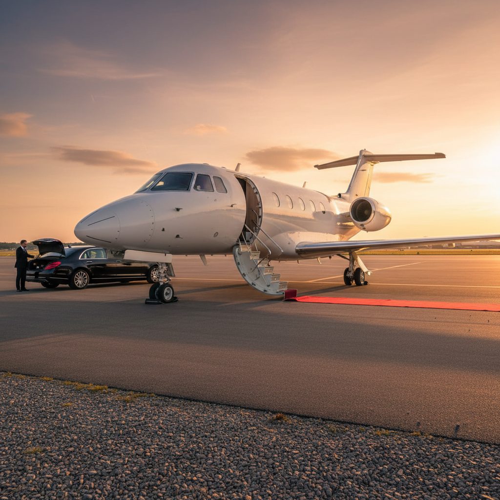 BAe 125-400, Ready for boarding, illustrative image