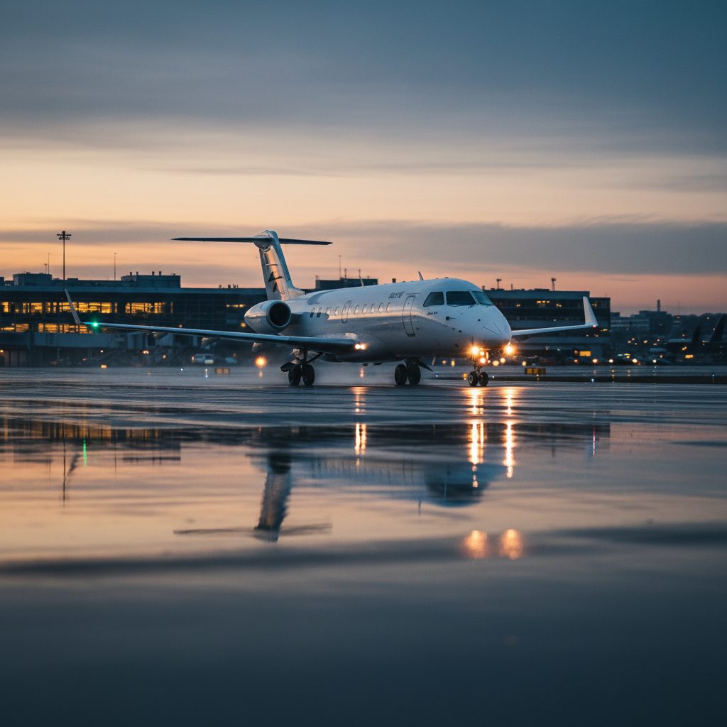 Fokker F70, On the runway, illustrative image
