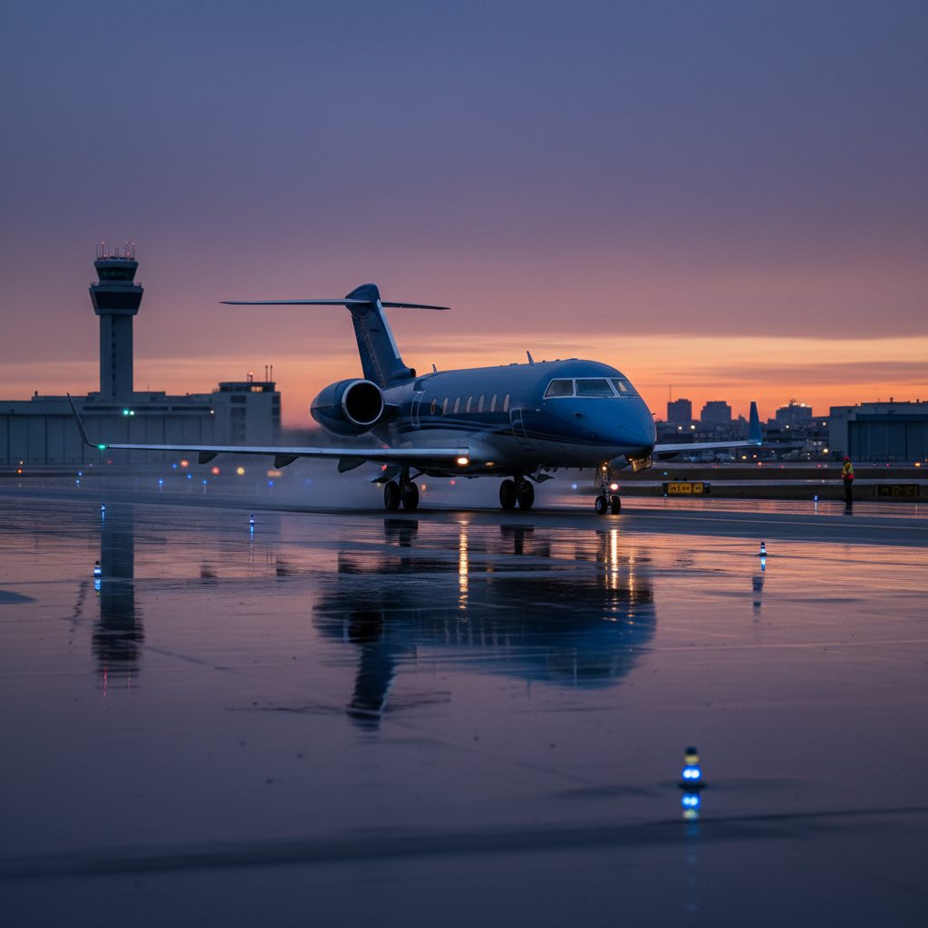 Bombardier Challenger 890, On the runway, illustrative image