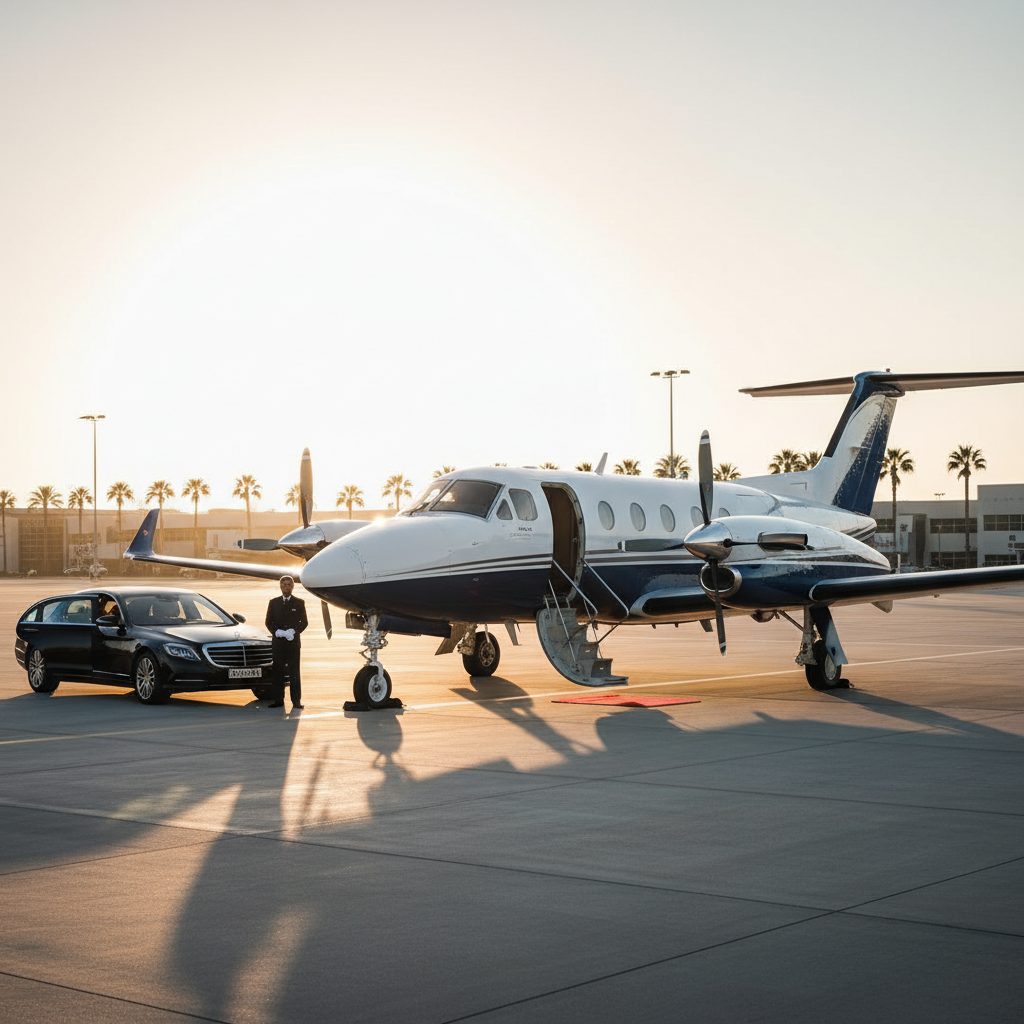 Cessna 441 Conquest II, Ready for boarding, illustrative image