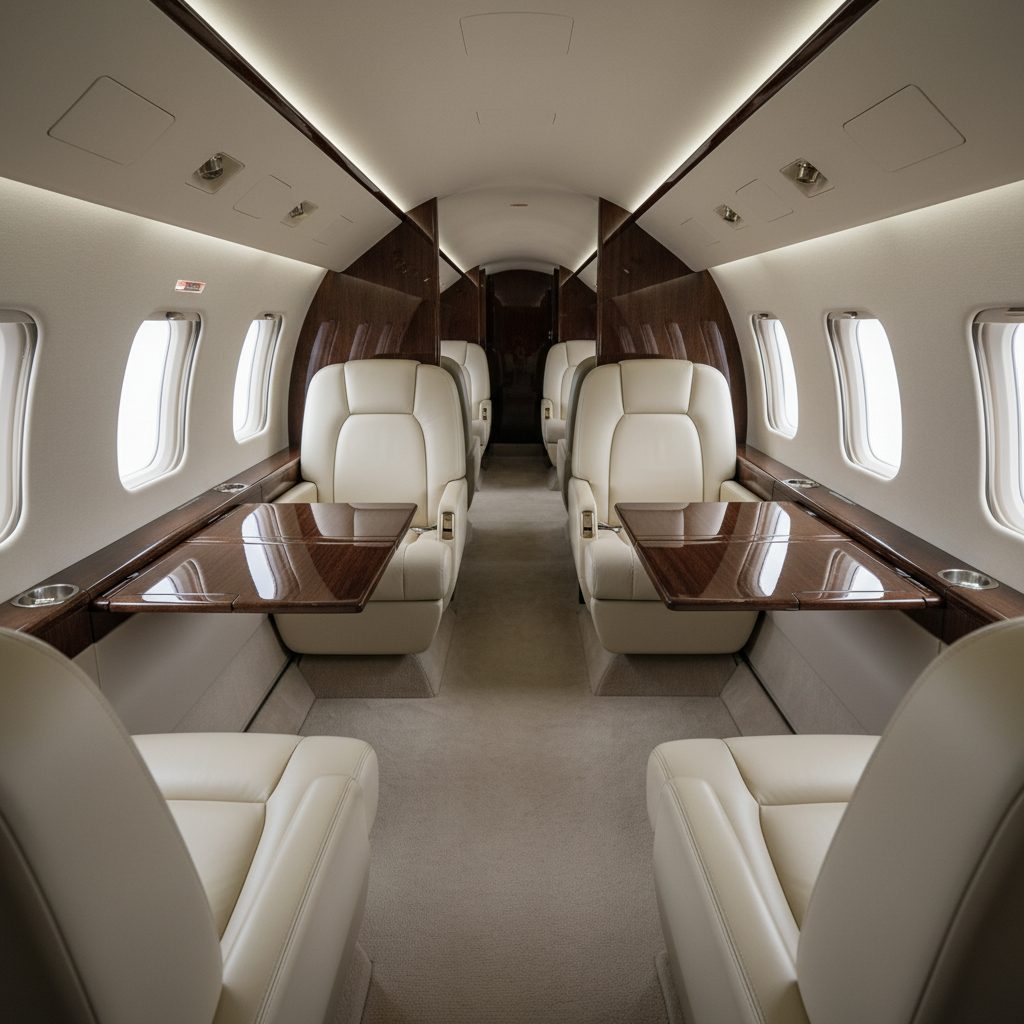 Cessna Citation Longitude, Private cabin, illustrative image