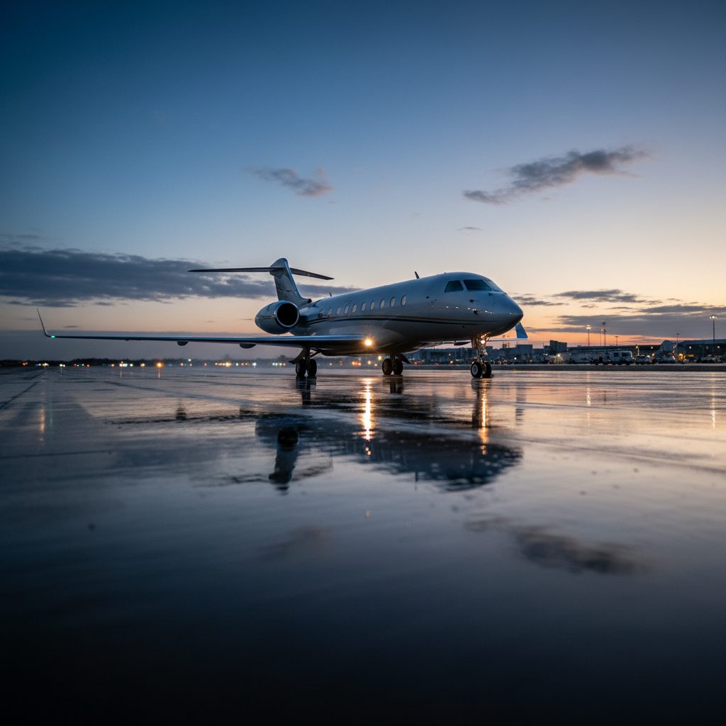 Gulfstream G650, On the runway, illustrative image