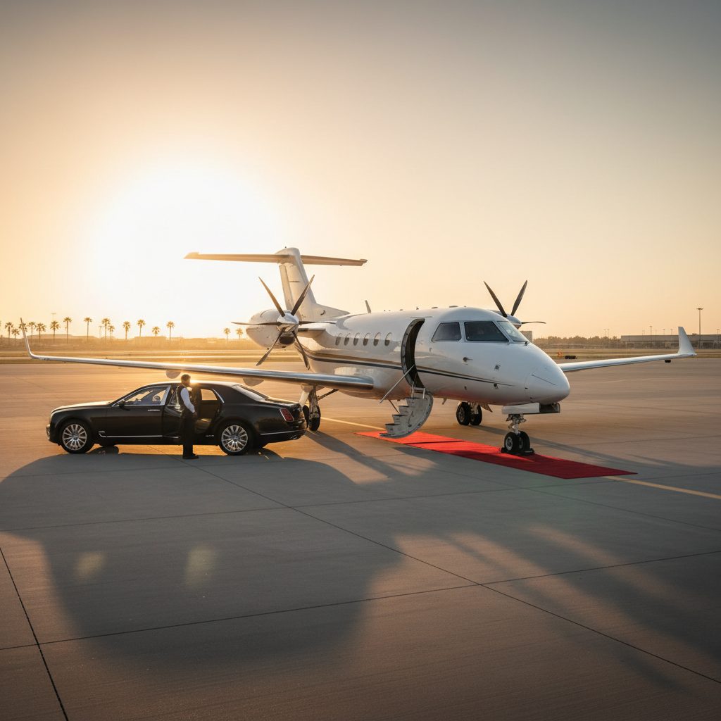 Dornier 328 Executive Jet, Ready for boarding, illustrative image