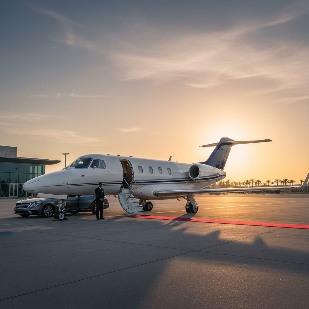 Bombardier LearJet 45/45XR, Ready for boarding, illustrative image