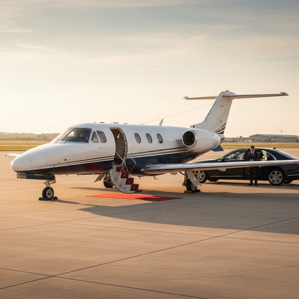 Cessna 525 Citation CJ1, Ready for boarding, illustrative image