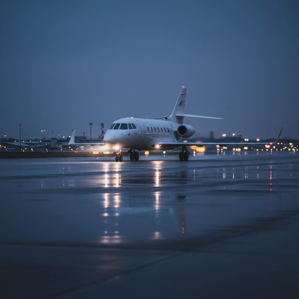 Dassault Falcon 900LX, On the runway, illustrative image