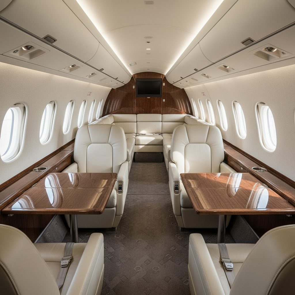 Airbus A318 Elite Corporate Jet, Private cabin, illustrative image