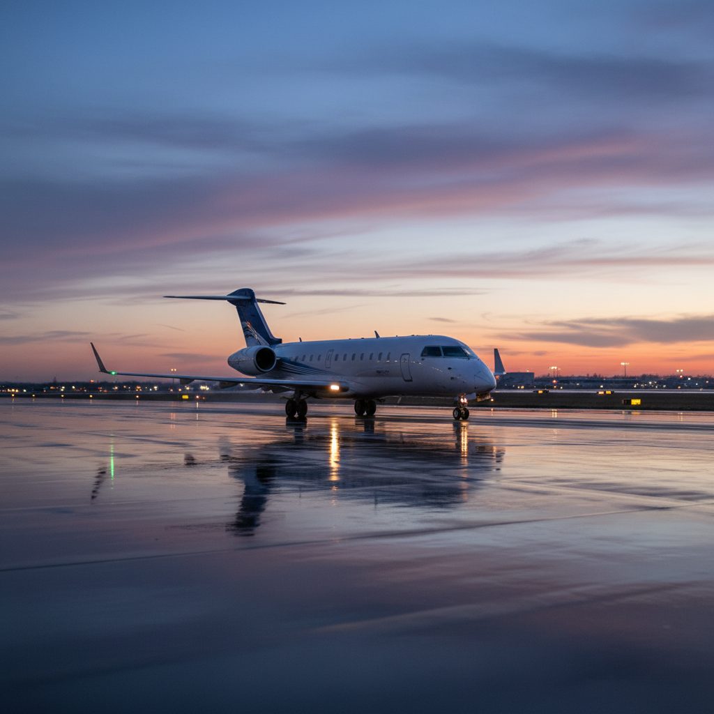 Bombardier CRJ900, On the runway, illustrative image
