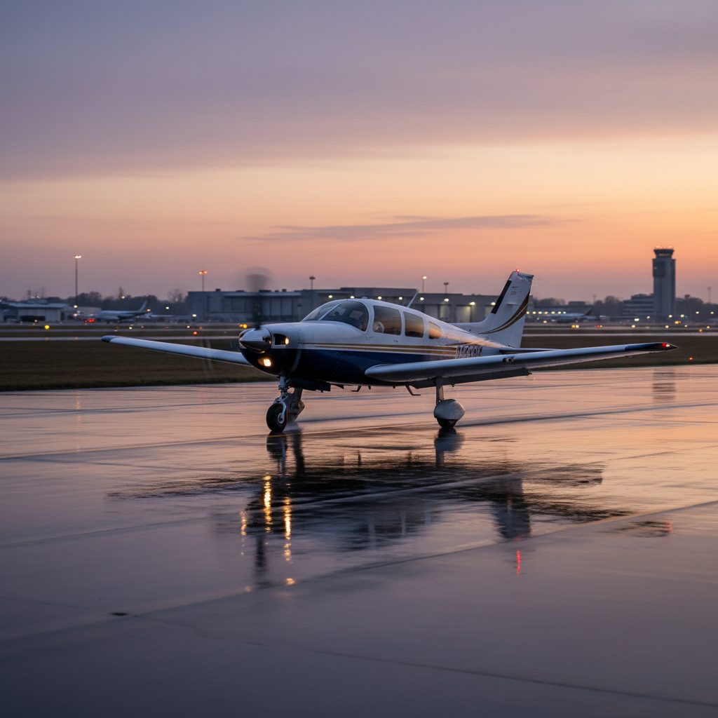 Beechcraft Bonanza, On the runway, illustrative image