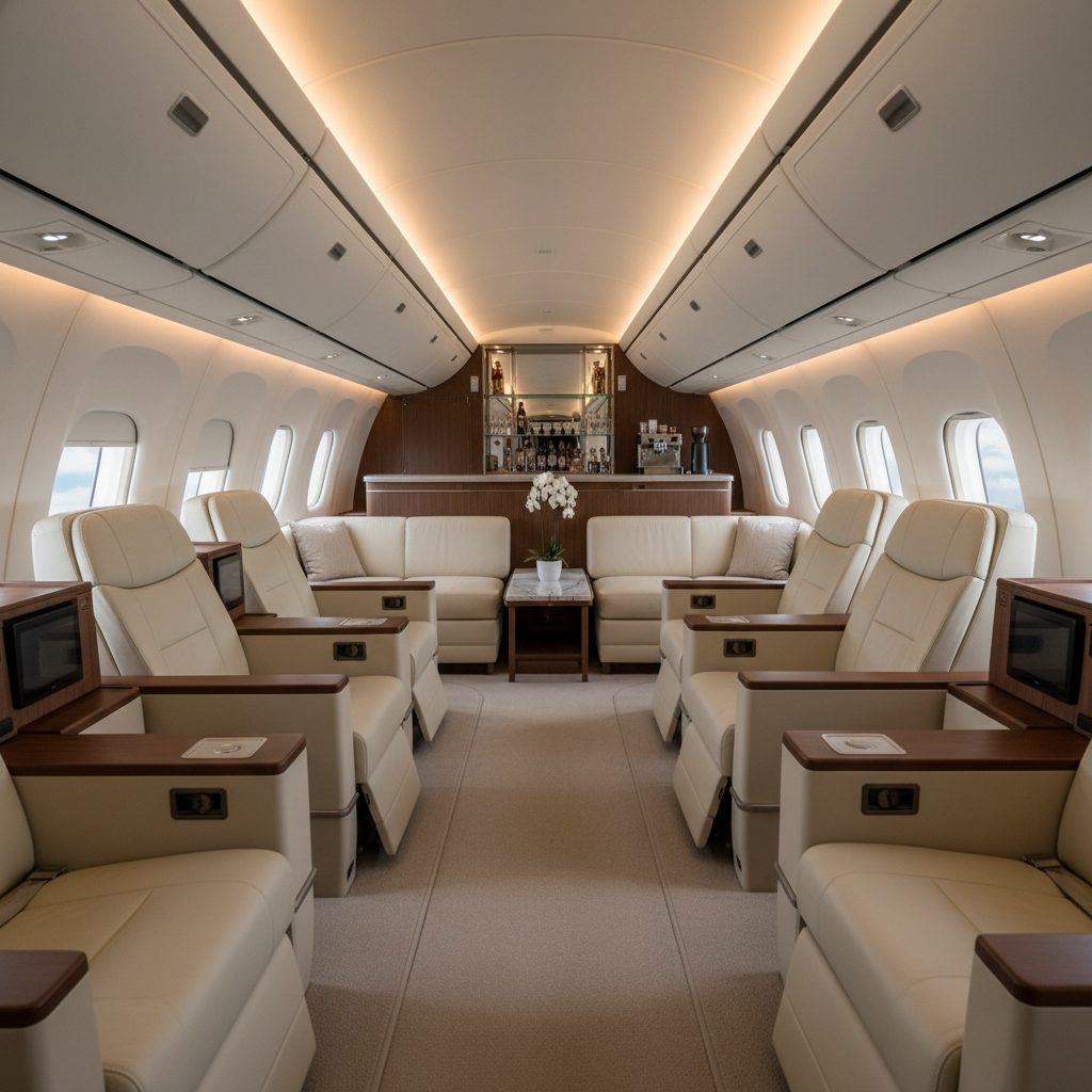 Boeing 787-8 Dreamliner, Private cabin, illustrative image