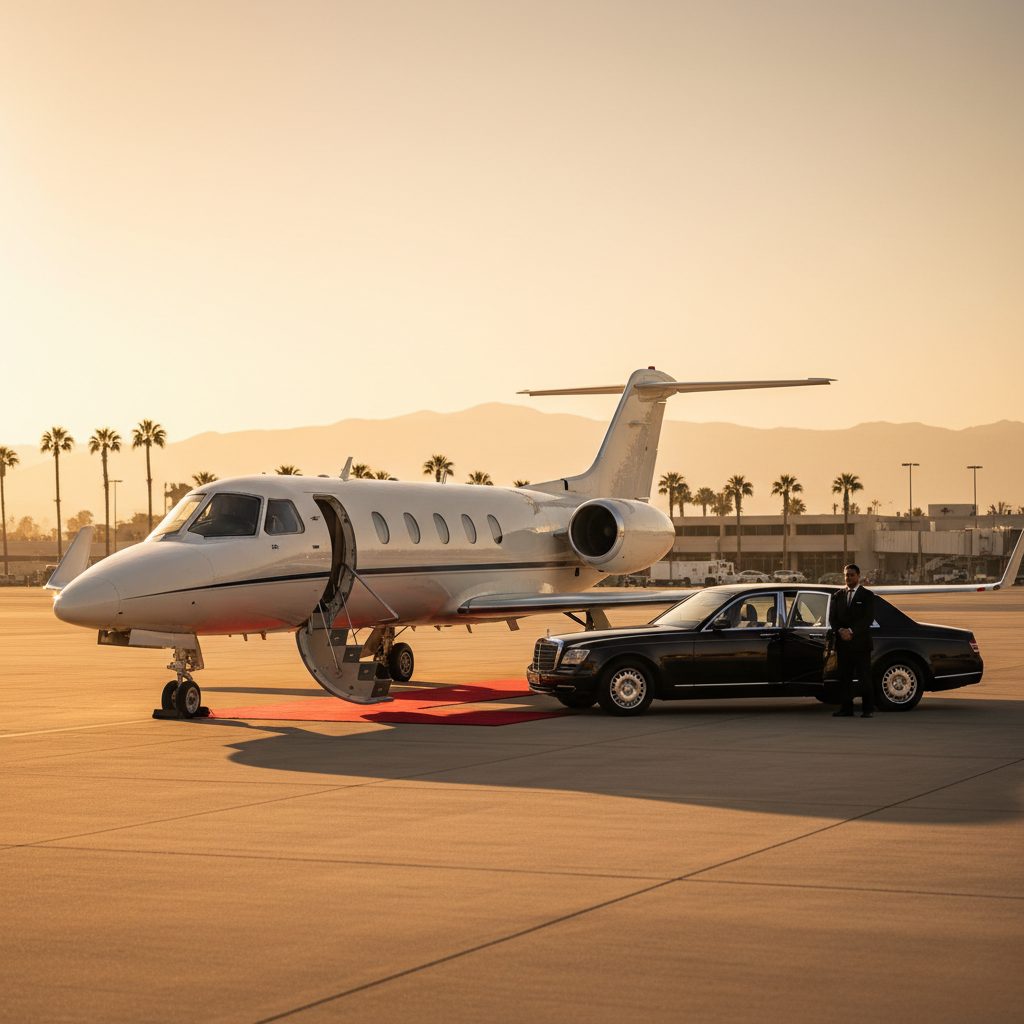 Bombardier Learjet 24, Ready for boarding, illustrative image