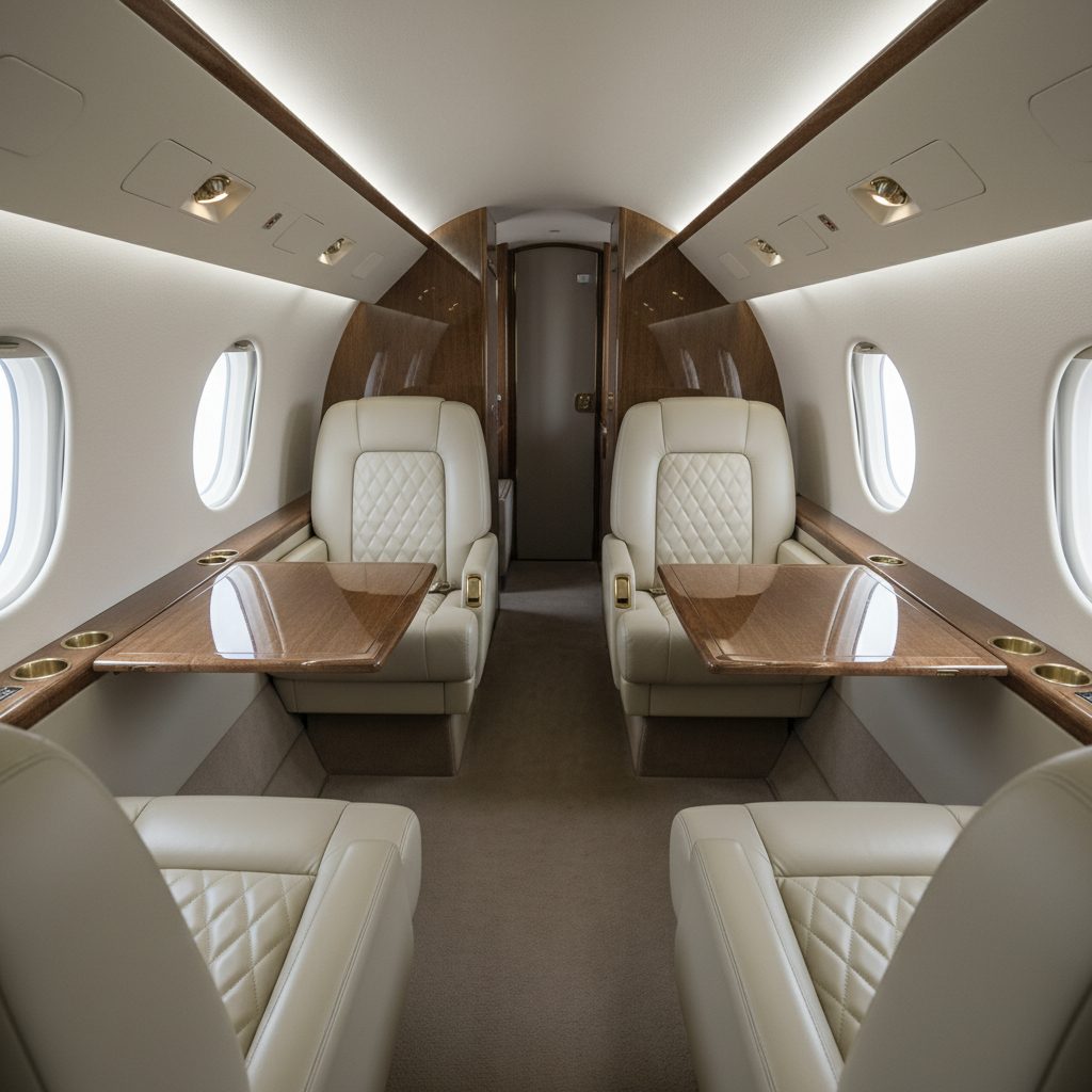 Bombardier Learjet 24, Private cabin, illustrative image