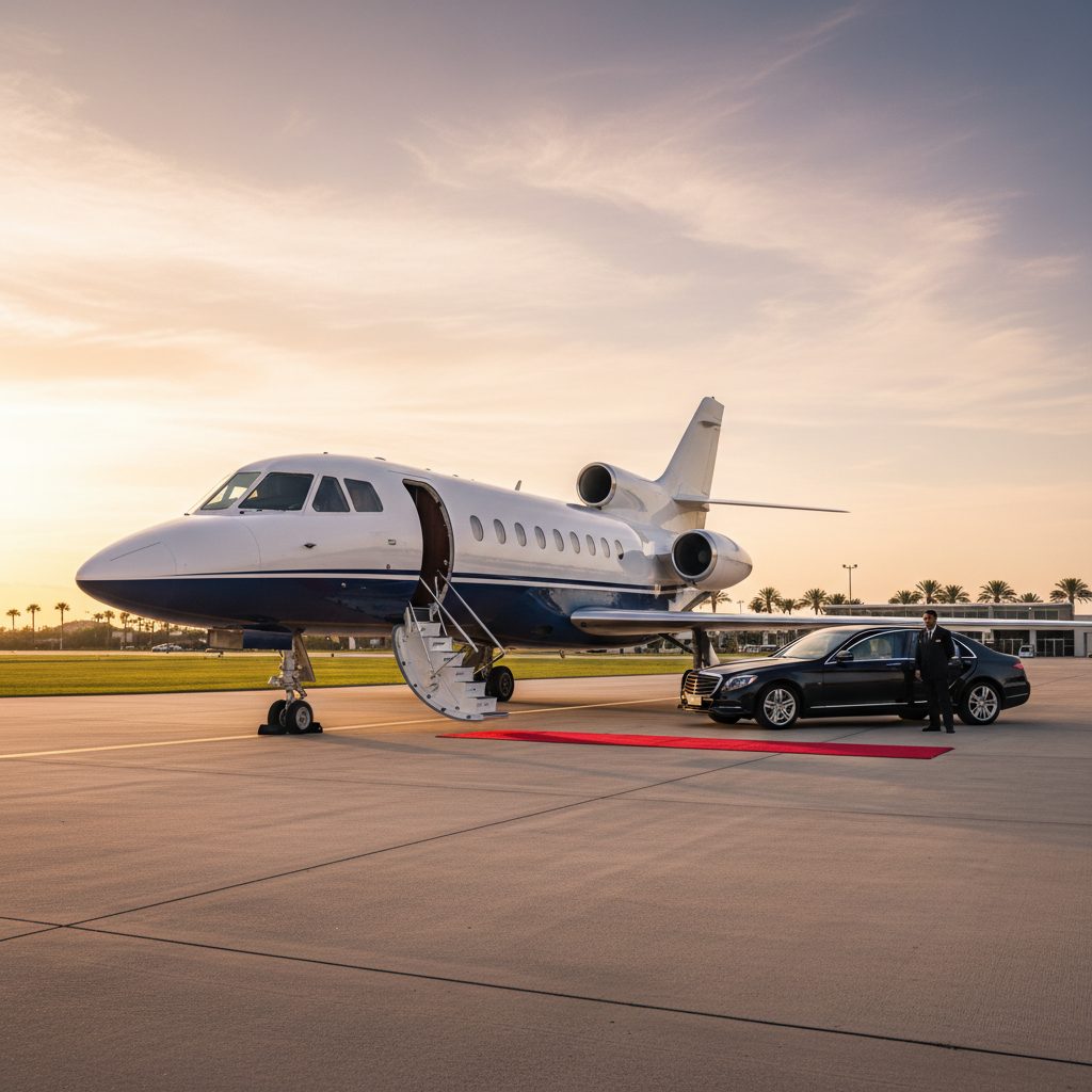 Dassault Falcon 900/900EX, Ready for boarding, illustrative image