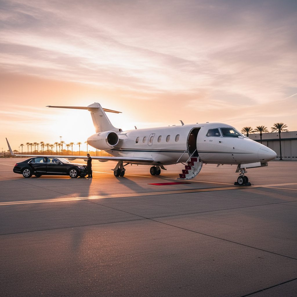 Bombardier LearJet 60, Ready for boarding, illustrative image