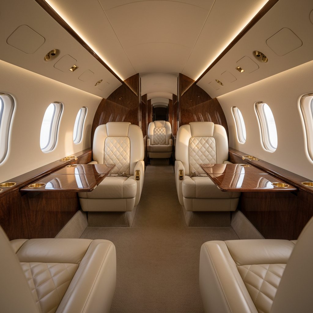 Bombardier LearJet 55, Private cabin, illustrative image
