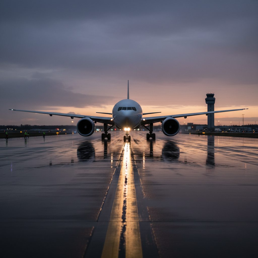 Boeing 777-200, On the runway, illustrative image