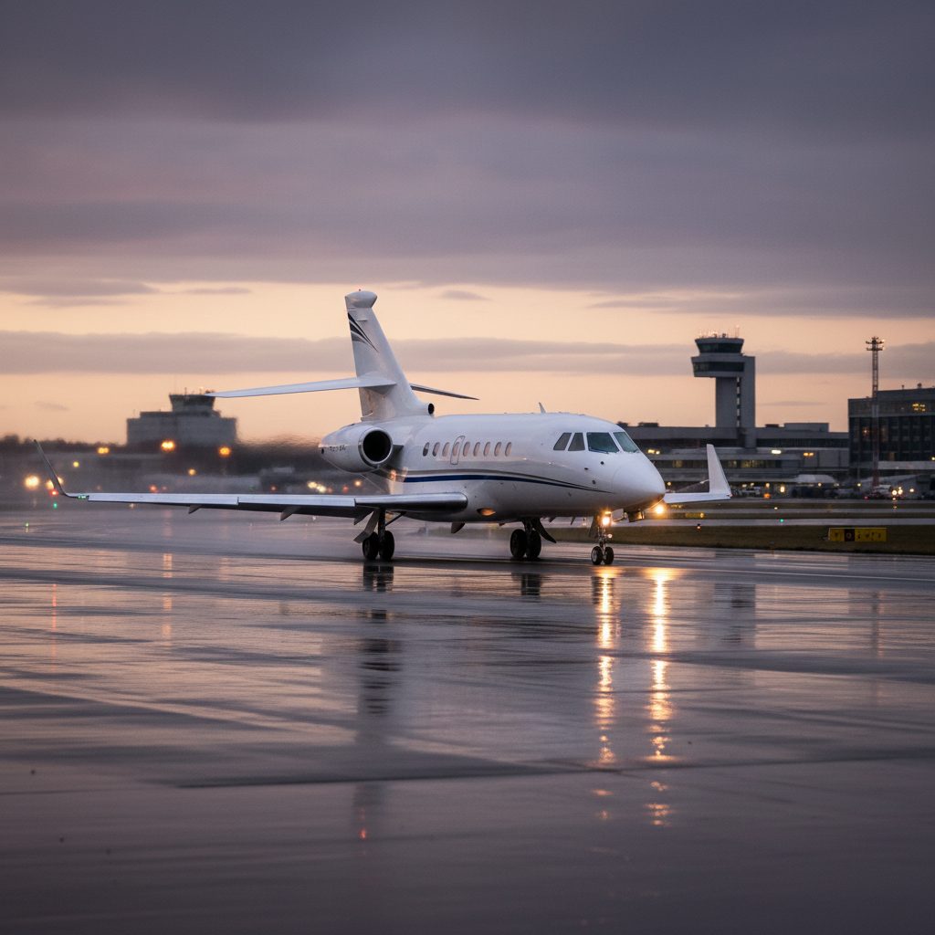 Dassault Falcon 900/900EX, On the runway, illustrative image