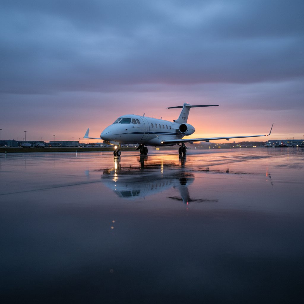 BAe 125-400, On the runway, illustrative image