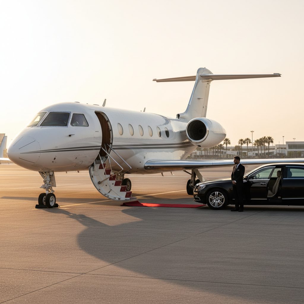 Gulfstream G2, Ready for boarding, illustrative image