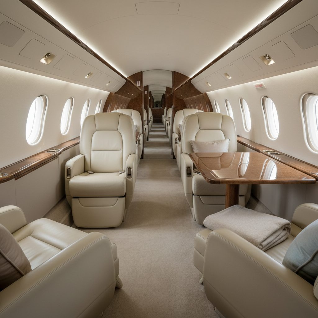 Gulfstream G550, Private cabin, illustrative image