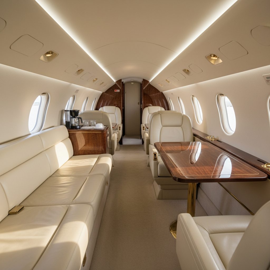 Bombardier Learjet 36A, Private cabin, illustrative image