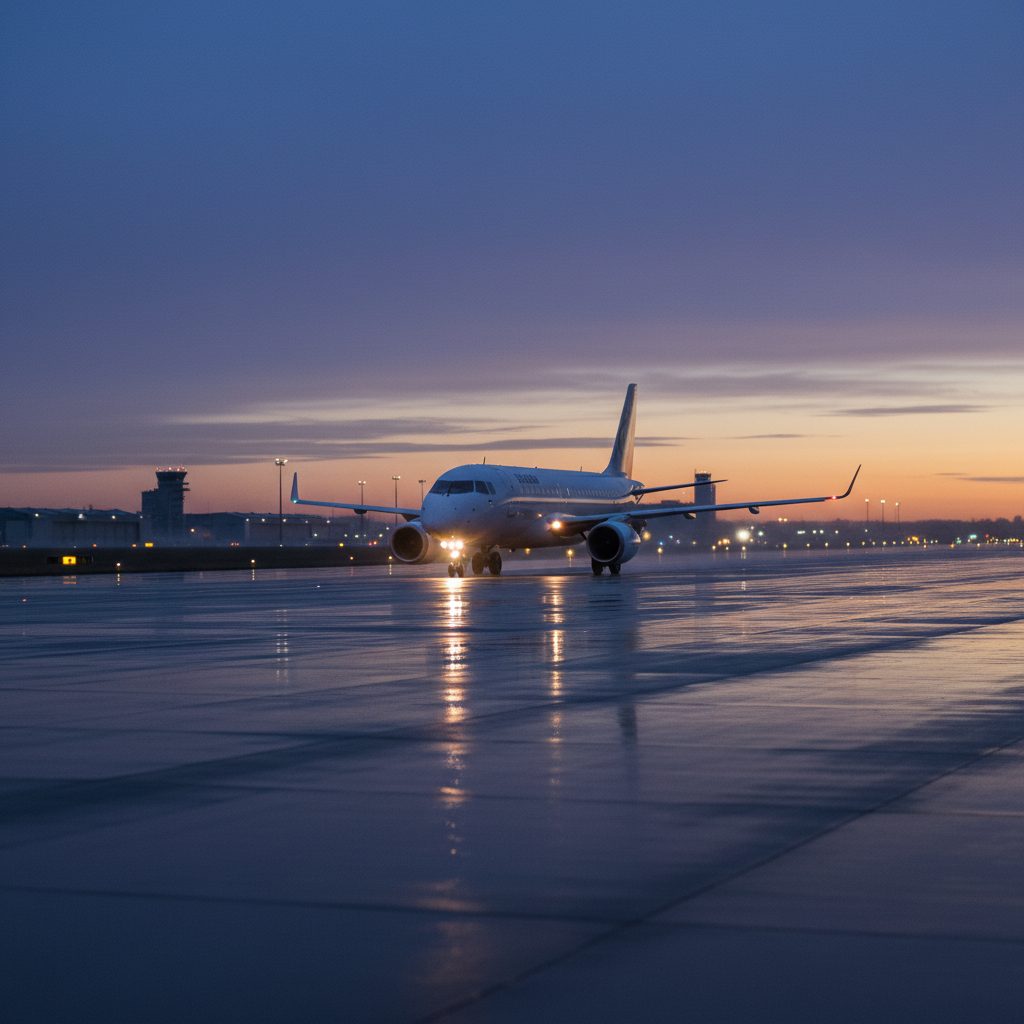 Embraer EMB 195, On the runway, illustrative image